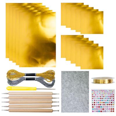 New Thick Gold Silver Art Relief Paper Diy Christmas Gold Silver Decorative Pendant Combination Tin Foil Paper