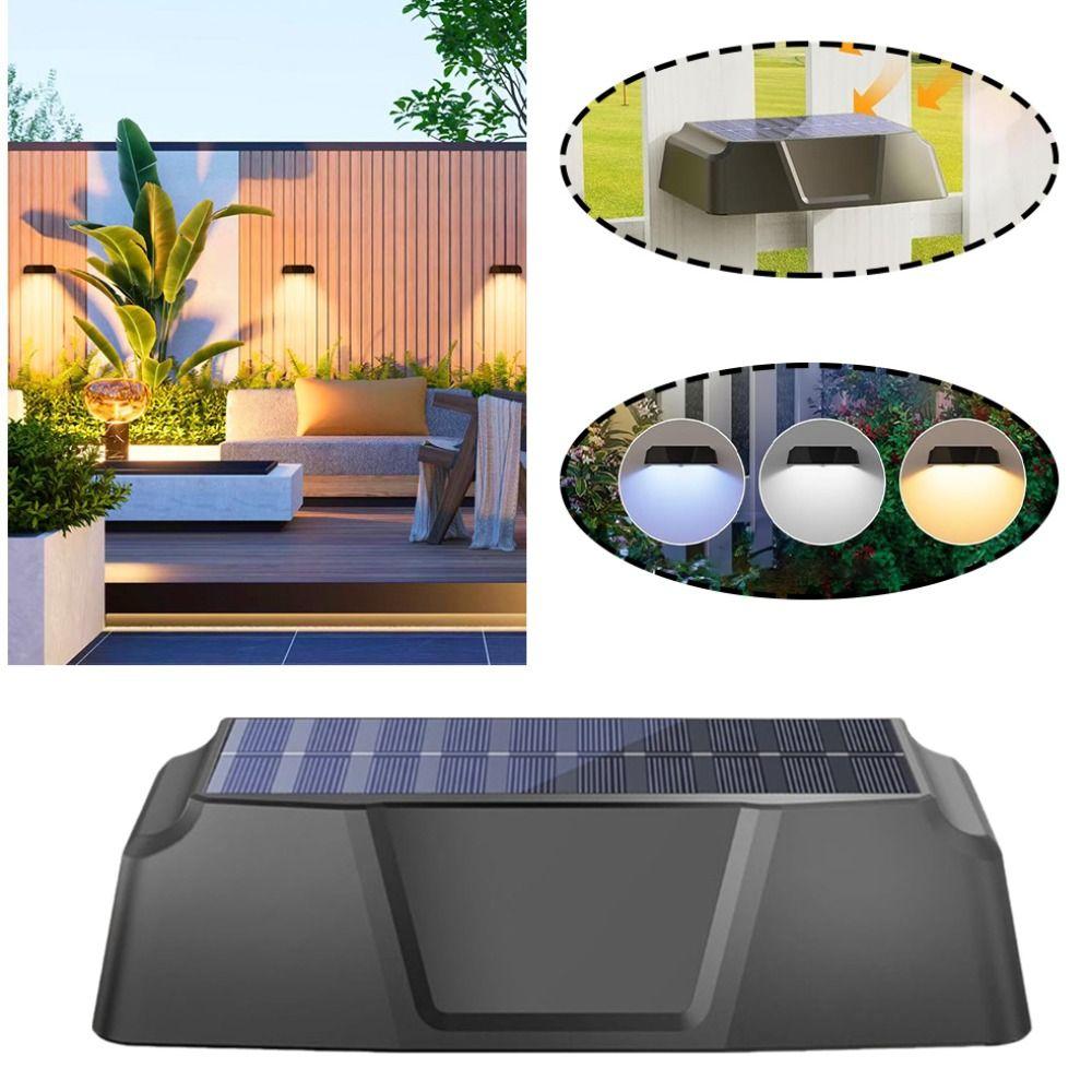 Waterproof Solar Powered Wall Lights IP Waterproof Decorative Solar Outdoor Wall Lamp Rustproof Ambient Lighting