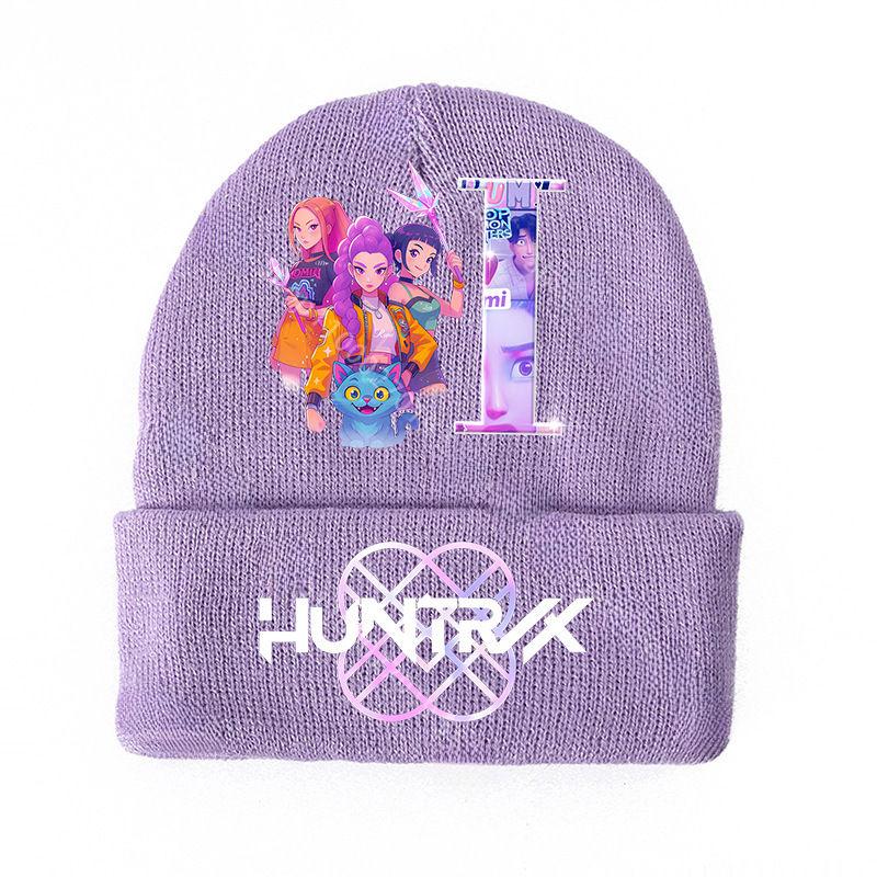 KPop Dem0n Hnuters Strickmützen Winter Warme Winddichte Mütze Anime Beanie Kinder Kinder Mützen