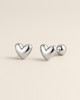 925 Sterling Silver Mini náušnice se srdcem Platinové jednoduché náušnice pro ženy Sladké jemné šperky dárek