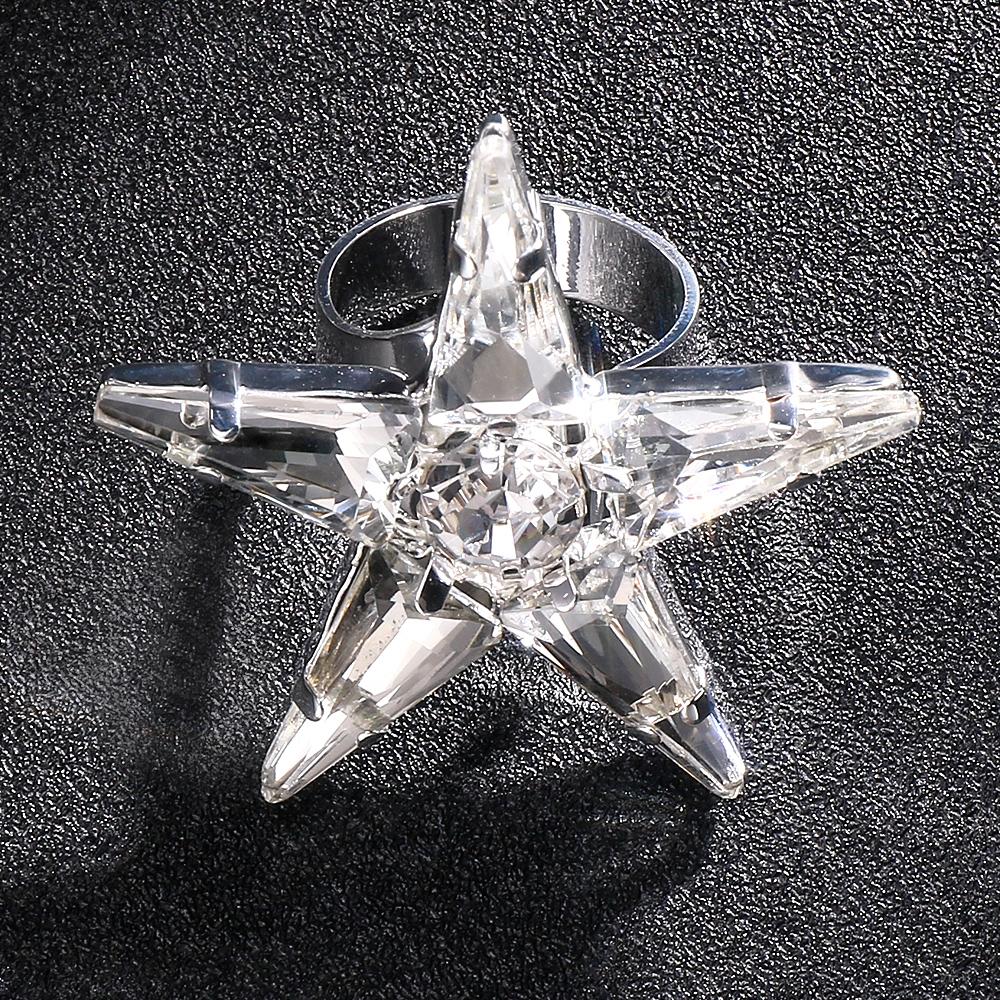 

Stonefans П ятикутна Перебільшена Каблучка-Манжета Пальцеві Прикраси Безкоштовна Доставка Модна Весільна Відкрита Каблучка з Стразами Аксесуари для Рук