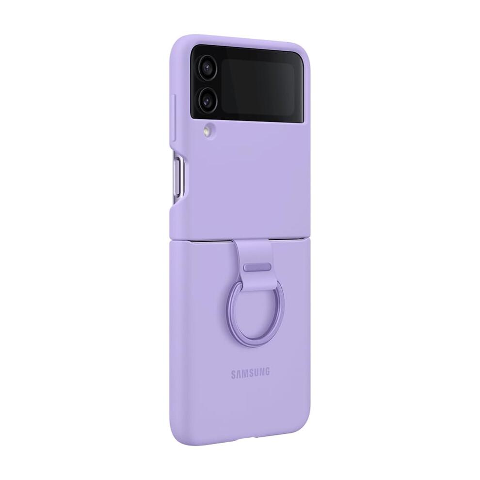 Samsung Galaxy Z Flip 4 Silikonhülle mit Ring Bora Lila
