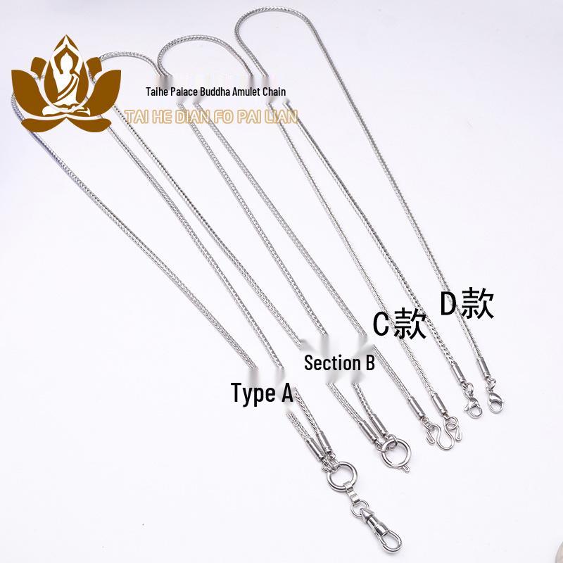 Titanium Steel Dragon Bone Amulet with Quick Release Eagle Beak Clasp for Hanging Takruts.