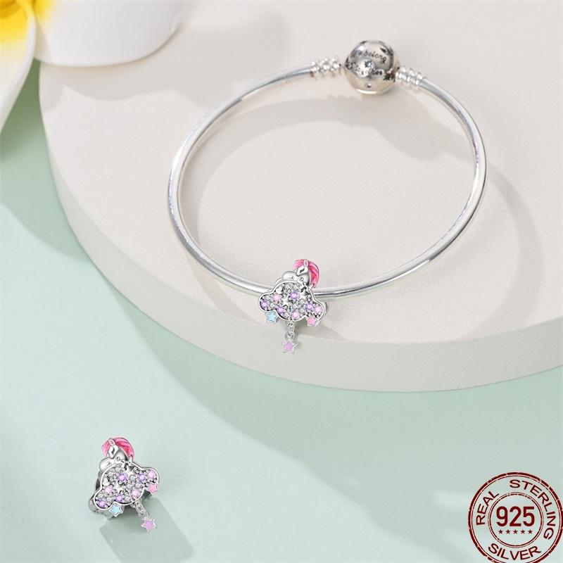 Sweet Copper Princess Dress Rainbow Horse Cat Charms Beads Fit Pan Original Bracelets Diy Jewelry