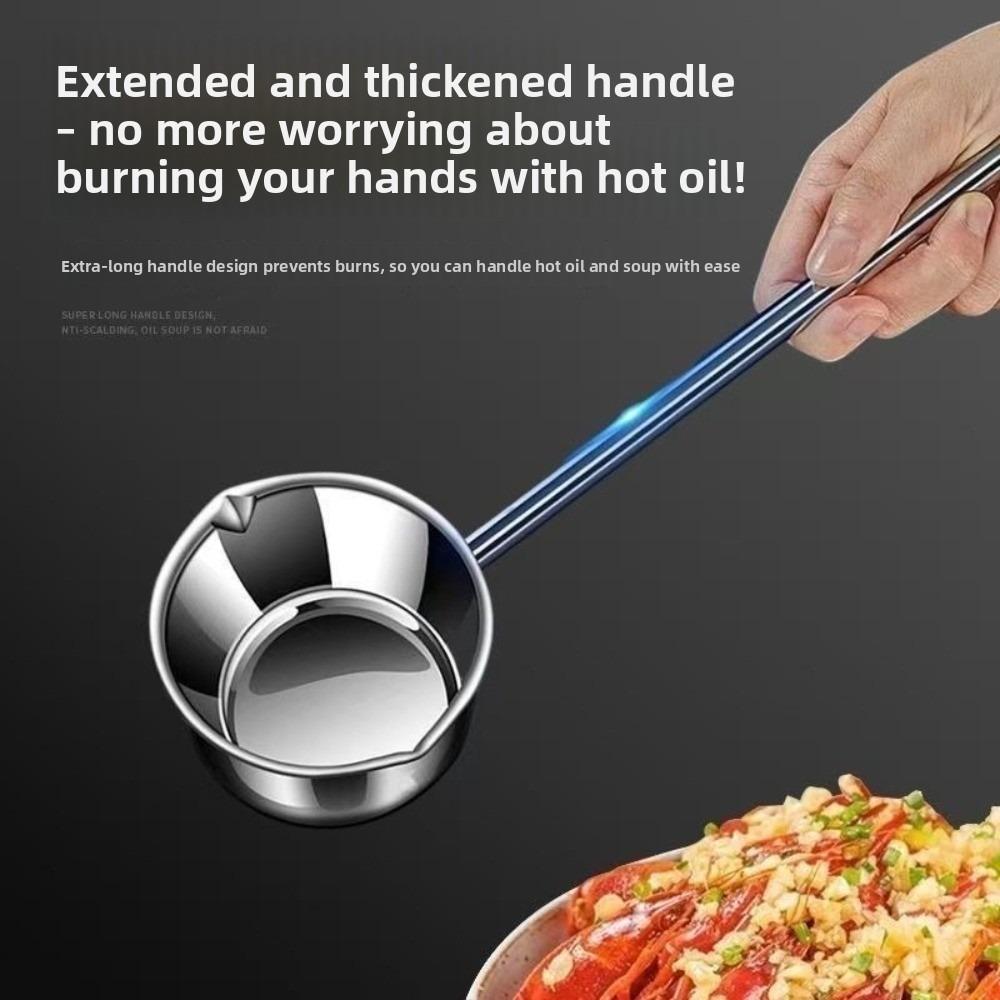 Long Handle Butter Warmer Pot Stainless Steel Cooking Sauce Bowl New Small Saucepan