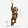 Hanging Monkey Statue Hand Painted Figurine Handmade Garden Decor for Outdoor, Yard