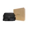 New COACH Hudson Coated Canvas With Natural Pebbled Leather Shoulder Bag Crossbody Bag Medium Size Men's Black CB846-QBMI5