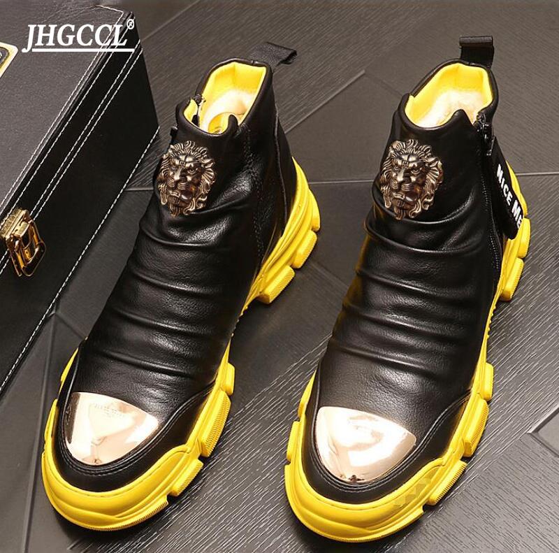 

Повседневные мотоботы мужские снегоступы корейская версия джокер высокий верх лодыжка кожа дизайнерские ботильоны zapatillas hombre A26 43