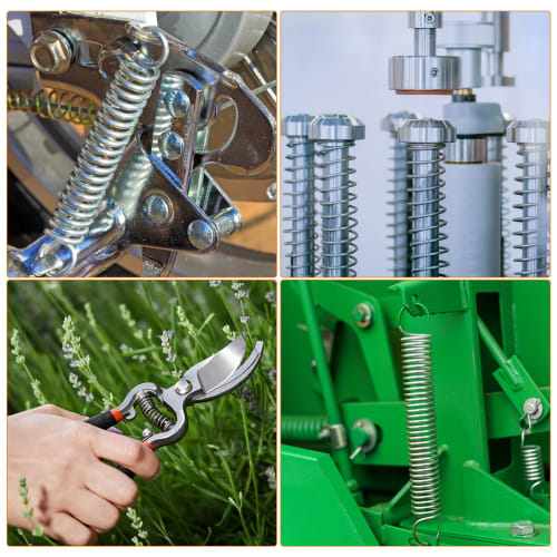 uxcell Compression Coil Springs, 0.3mm Wire Diameter, 2mm Outer Diameter, 10mm Free Length, 304 Stainless Steel, for Repairs, Experiments, Industrial