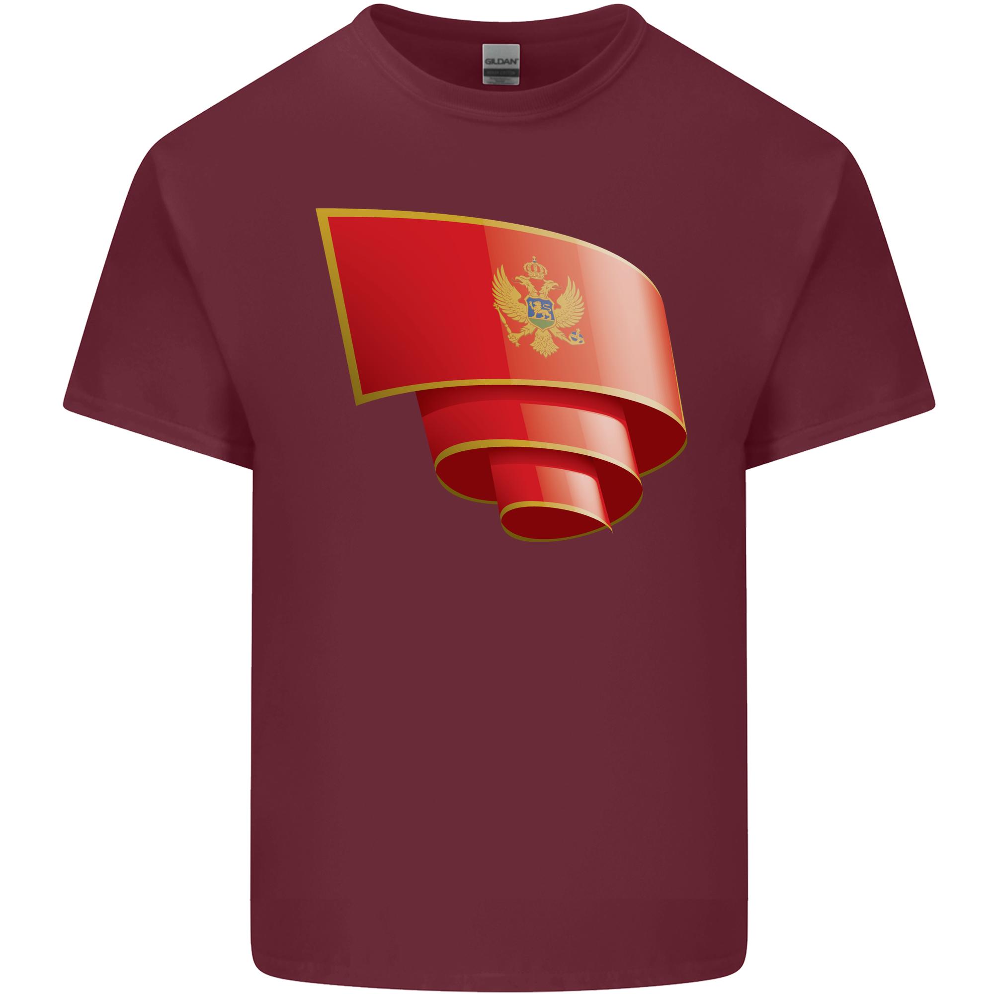 Curled Montenegro Flag Montenegrin Day Football Unisexs Light Cotton TShirt S