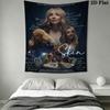 Sabrina Carpenter Rhythm Wall Hanging Printed Fabric Blanket Decorative Tapestries for Bedroom Living Room Home Decor