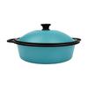 Covered Microwave Cooking Round Pot with Lid Vented Cookware for Everyday Kitchen Use,