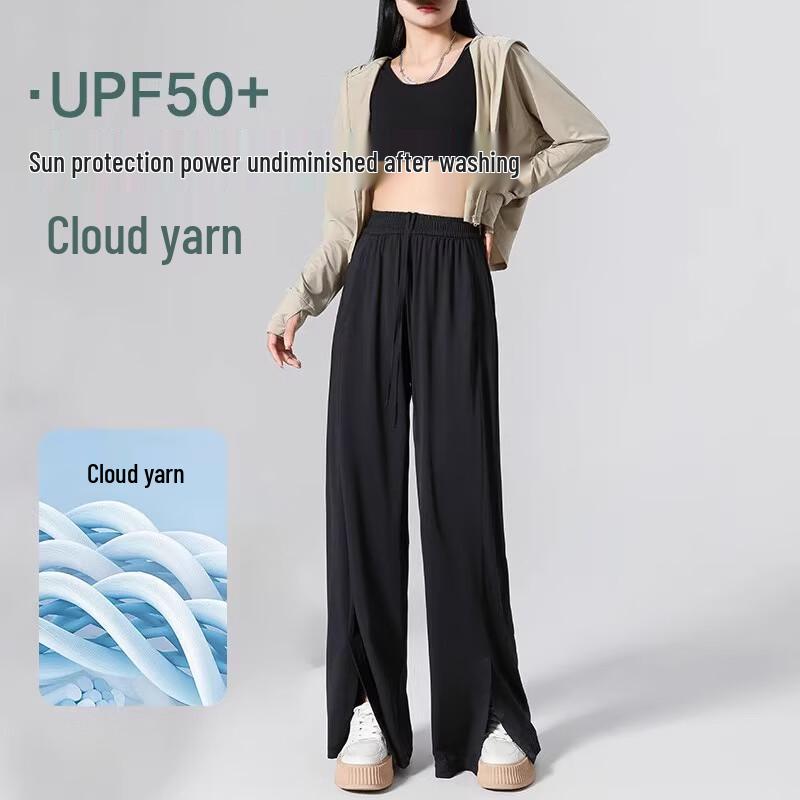 

Women s Ice Silk Wide-Leg Sun Protection Pants L