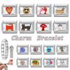 Creative Personalized DIY Cartoon Animals Series Charm Bracelet Lovely Fish Dog Cat Bead Fit 9mm Stainless Steel Bracelet Gift