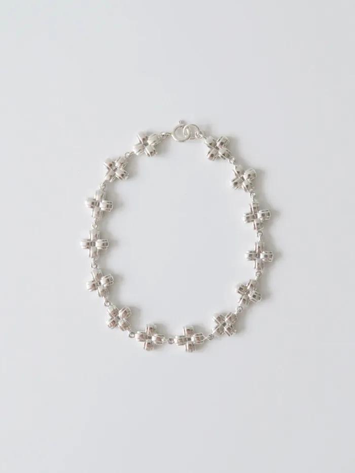 LAYERED CROSS CHAIN BRACELET