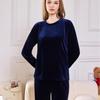 Autumn Winter Women's New Pajamas Homewear Suit  Gold Velvet Long-Sleeved Long Pants Pajamas Homewear