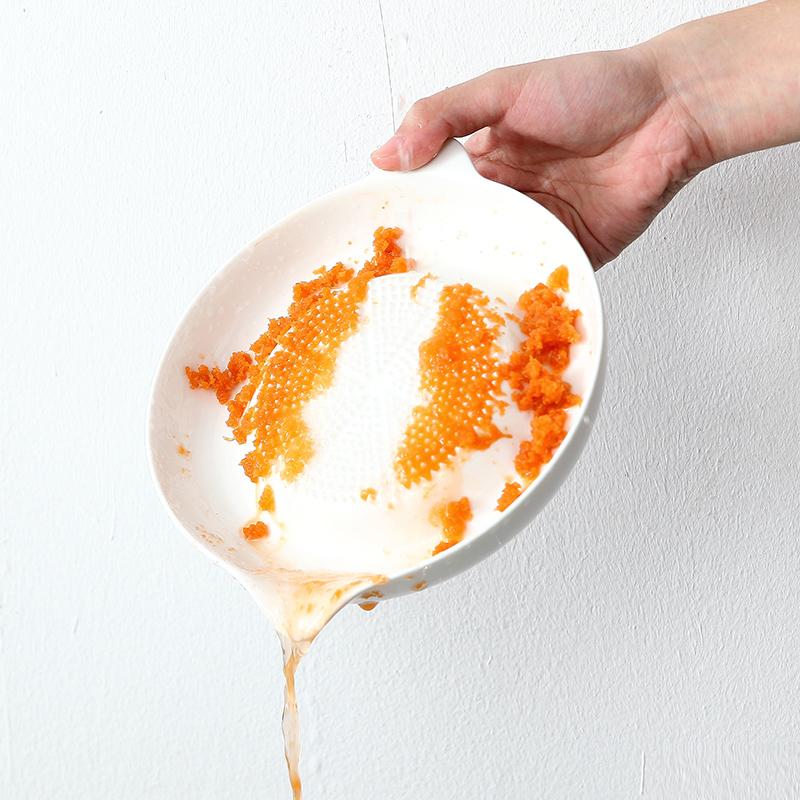 European Style White Ceramic Grinding Plate Garlic Ginger Grinder Potato Grinder Creative Home Fruit and Vegetable Grinding Tool