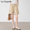 La Chapelle Women's High-Waist Pure Cotton Casual Shorts