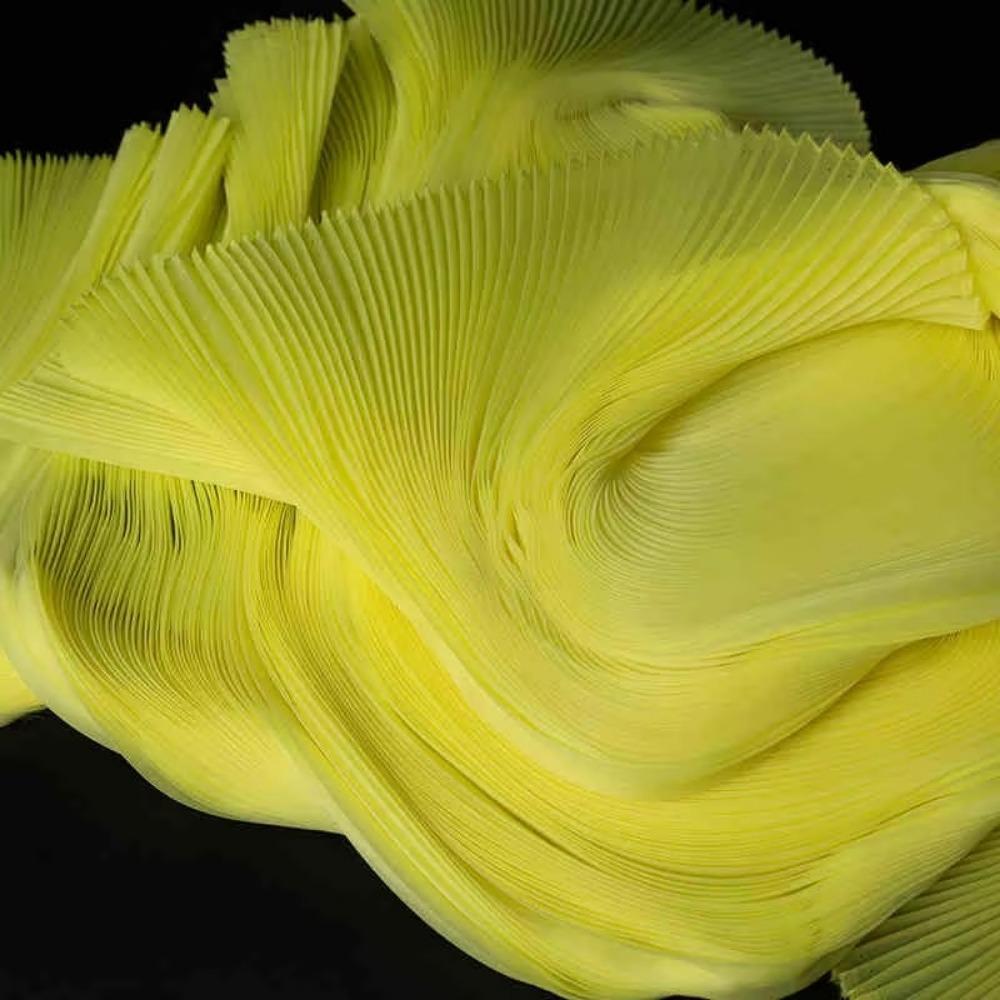 Small Wrinkle Pleated Organza Fabric 142cm Wide DIY Stiff Material  Stage Decoration