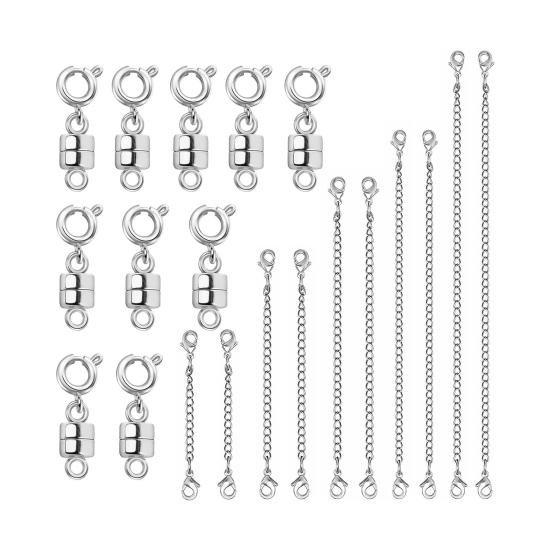 20 Pcs Magnetic Jewelry Clasps And Necklace Extenders Set Magnetic Necklace Clasp