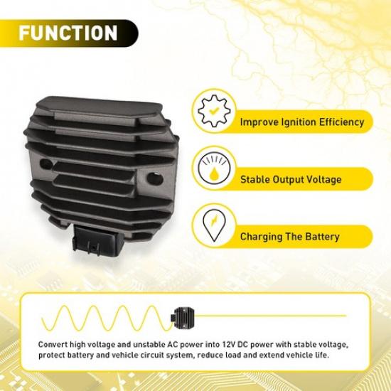 For Kawasaki MULE 4010 KAF620 2009- Replacement Voltage Rectifier Regulator