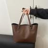 New Solid Color Simple and Versatile Casual Shoulder Underarm Bag Large Capacity Tote Bag Premium Texture Bag