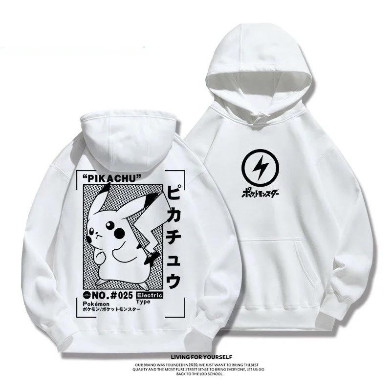 Anime Pikachu Snorlax New Sweatshirt Gengar Men Women Autumn Winter Hoodie Student Sweater Youth Cool Sports Jacket Coat