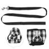 Pet Pig Vest Harness Dress with Leash and Cap Pigs EscapeProof Walking Harness Strap(Black White M)