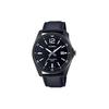 50M Waterproof Quartz Movement Genuine Leather Strap Watch Men Watches Black MTP-E170BL-1B