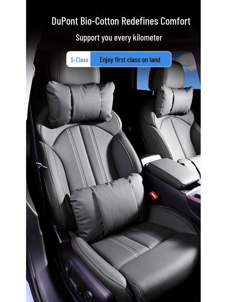 Leather Headrest Cover for Buick GL8, Encore Plus, Lingshang E5, Avia, Regal, Lu Zun, Angke Qi, and Century