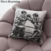 Vintage Sketch Boxing Match Throw Pillow Covers Pattern Cushion Cover Suitable for Sofa Bedroom Car Pillow Cover