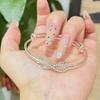 Korean Version of Personalized Bow 8-character Diamond-set Simple Push-pull Design Bracelet Graduation Season Jewelry High Value