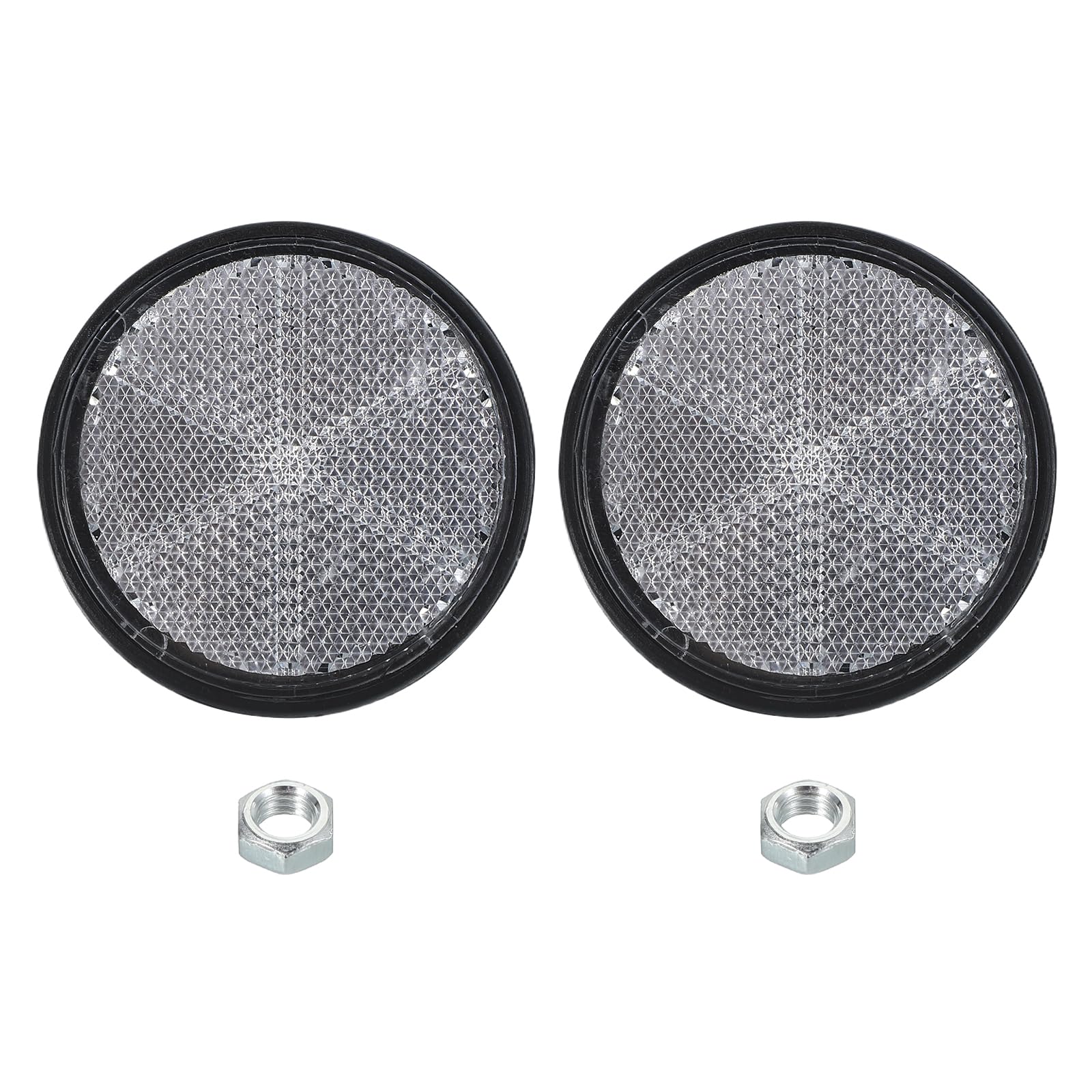 

PATIKIL Round Rear Reflector, Set of 2 Safety Reflective Warning 2.36 x 0.33inch белый