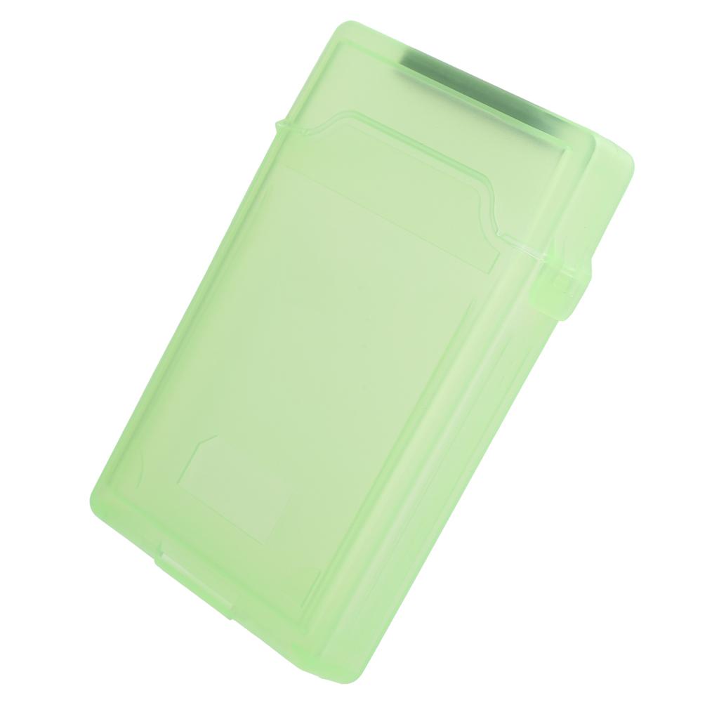 2.5in Hard Disk Storage Box ABS Material HDd SSD Dustproof and AntiStatic Protection Case(Green )
