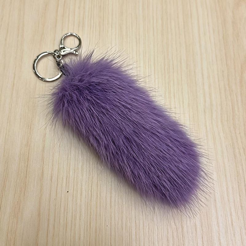 Plush Fox Tail Keychain Bag Ornament