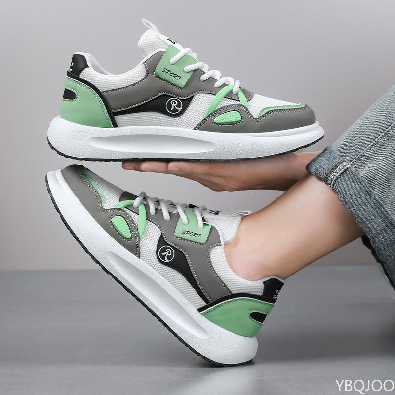 Fashion Men's New Winter Mesh Low Top Sports Shoes Versatile Thick Soled Casual Shoes Simple Comfortable Wear-resistant Trendy Shoes