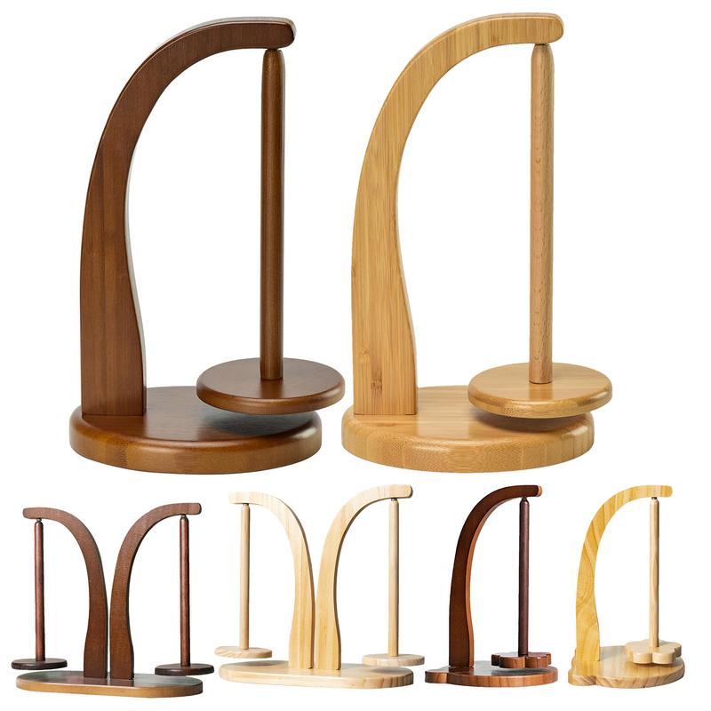 Wooden Yarn Holder Magnetic Rotating Yarn Ball Stand Knitting Tools Wool Ball Winder Rotation Spinner Crochet Yarn Holder