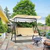 Garden Swing Waterproof Canopy Replacement Simple Installation Waterproof UV-proof Outdoor Patio Swing Sun Shade Seat Cover Set