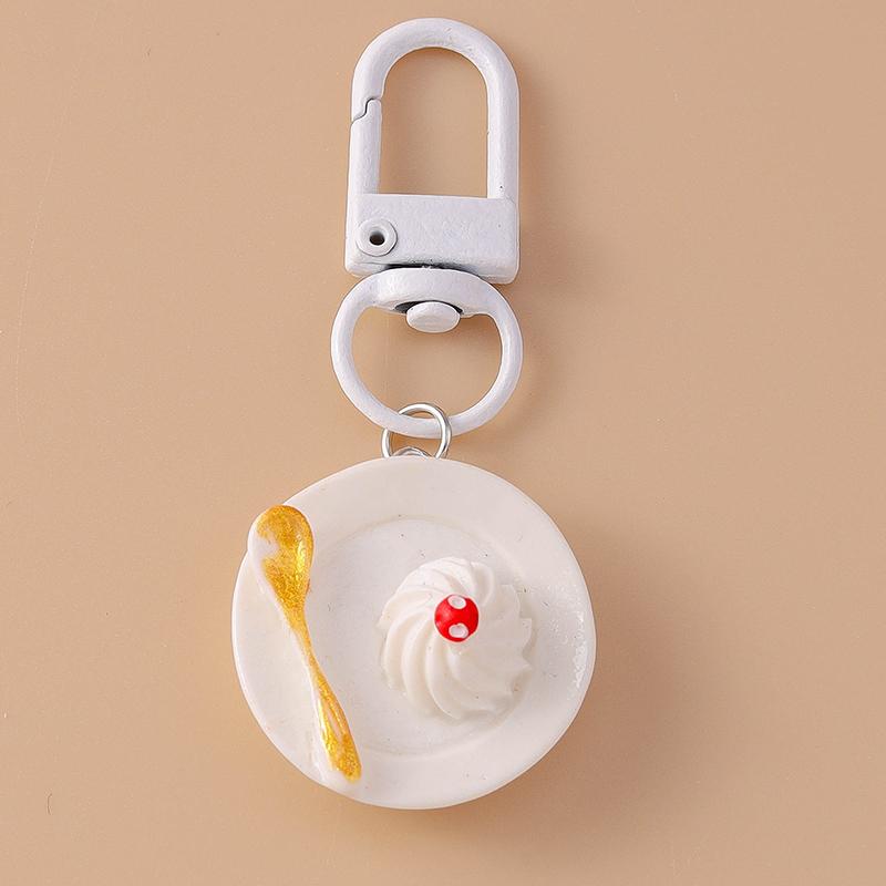 Cute Resin Simulation Food Keychain Bread Sandwich Key Ring Pendant for Key Holder Women Girls Handbag Decor Jewelry Gift