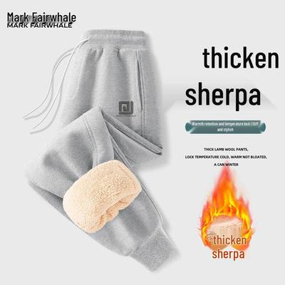 Calças de Jogging Casuais Quentes Masculinas Mark Fairwhale 2025 Forradas com Sherpa
