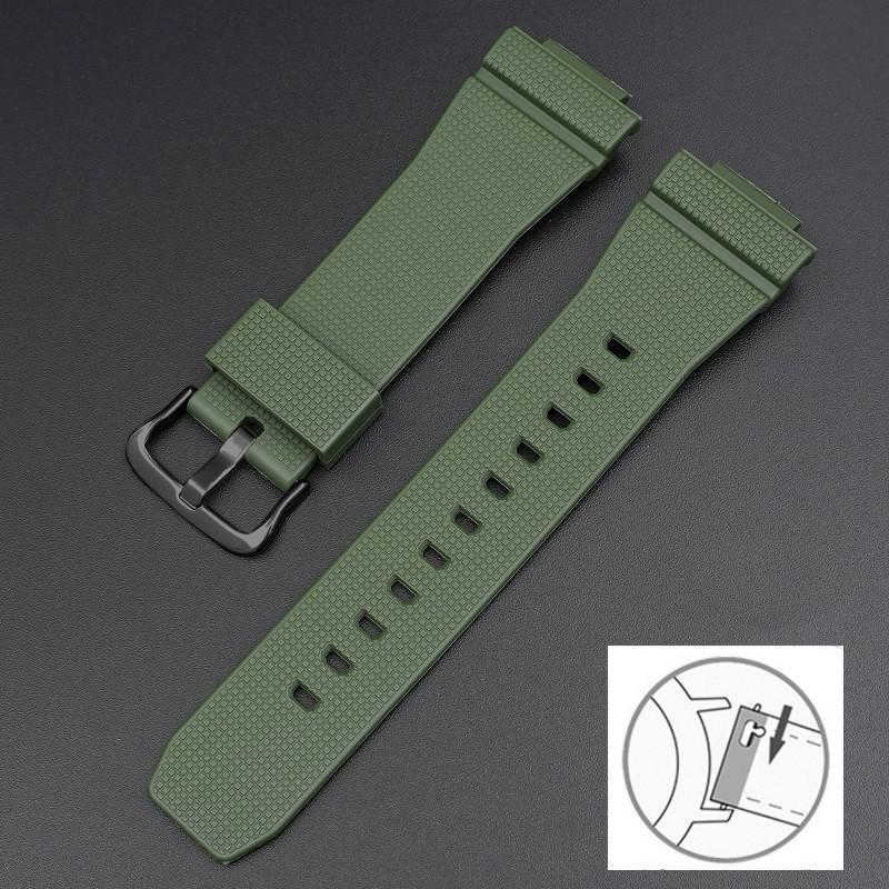 Eik Gummireim For Casio G-Shock GA-2100 GM-2100 Hurtigutløser TPU Resin Herre Sport Dykkerklokkereim Armbånd Tilbehør 16mm