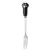 13cm Cake Fork Stainless Steel Cartoon Cat Claw Paw Fork Novelty Smooth Edges Ceramic Handle Fork For Fruits Desserts Noodles