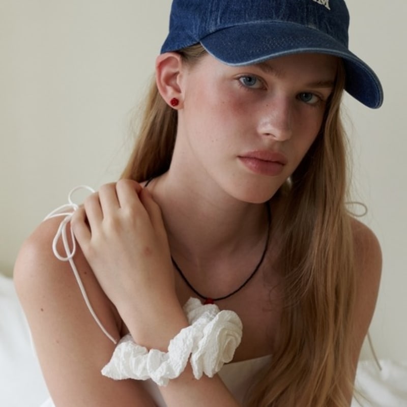 LOVE ME MONSTER Vintage Denim LMM Logo Ball Cap_Blue