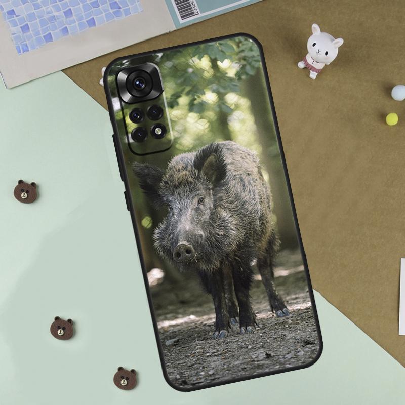 Wild Boar Pig Brown Case For Xiaomi Redmi Note 13 14 9 10 11 12 Pro 10S 11S 12S Cover For Redmi 13C 10C 12C 14C