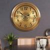 Retro Wall Clocks Large Golden Metal Watches Silent Luxury Living Room Wall Clock Copper Creative Modern Bedroom Home Decor Gift