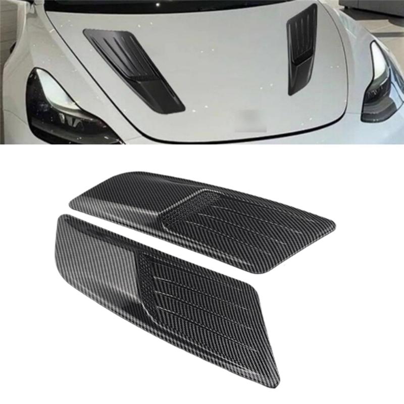 Car Front Engine Hood Trim Bonnet Vent Intake Air Flow Cover Decoration Accessories