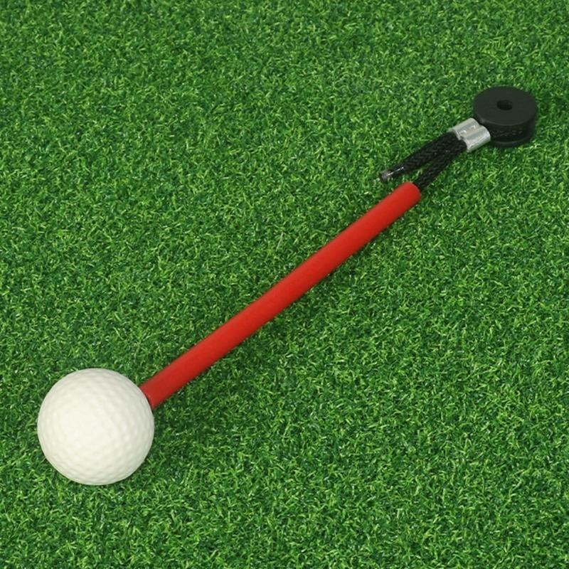 Entrenador de Swing de Golf con Cuerda de Alta Resistencia y Bola, Ayudas de Entrenamiento de Golf Ajustables para Práctica en Interiores y Exteriores