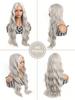28 Inch Big Wavy Light Grey Wigs For Women Heat Resistant Fiber Wigs Beginners Friendly Wigs Perfort For Parties Halloween Christmas And Daily Use