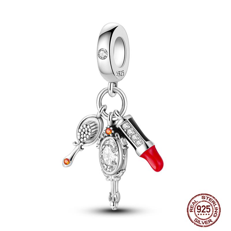 Daily Articles Copper Pink Perfume Charms Camera Dumbbell Smart Watch Beads Fit Original Bracelets Diy Jewelry Gift