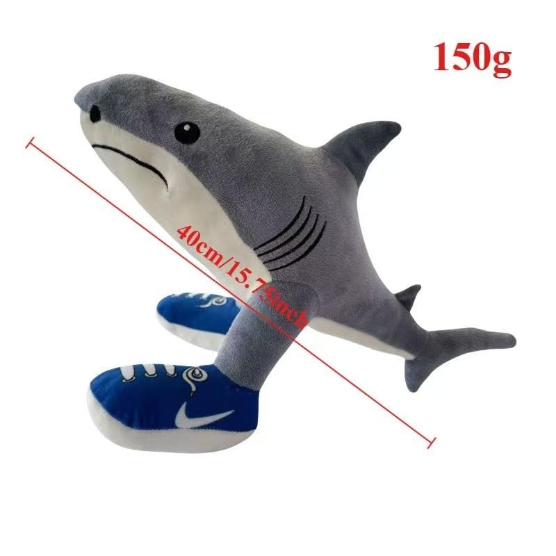 Lulubelle Tung Tung Tung Sahur Plush Tralalero Body Gift Toy, Tralala, 40cm, Pillow, (Shark)
